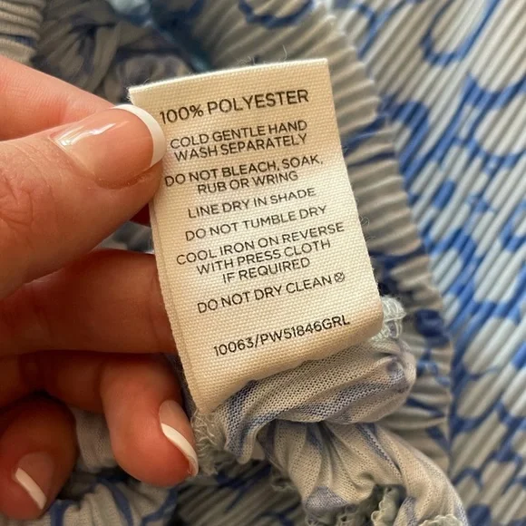 Glassons Blue Floral Fit & Flair Hippy Pants Size Small - Picture 6 of 6